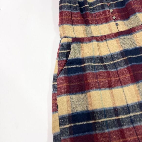 Lulus Romper Dress Women Large Grais Plaid Sleeveless Skort NWT Mod Hippie fall - Picture 2 of 15